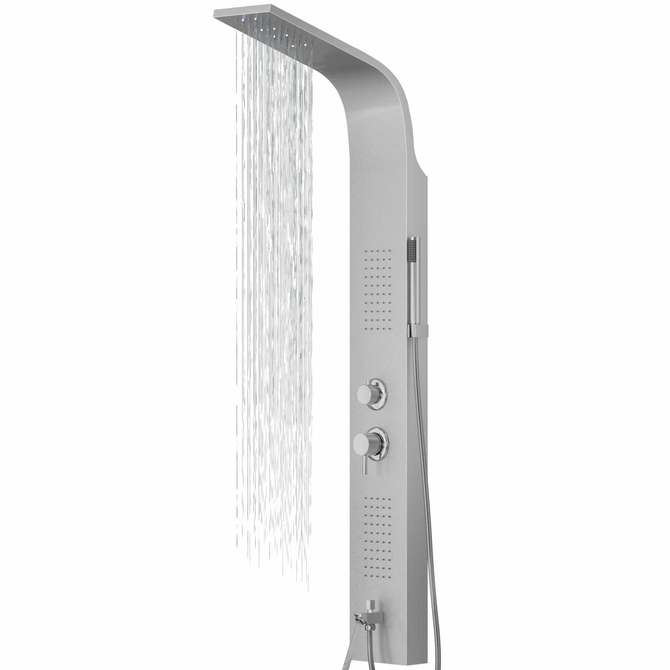 Shower panel Corsan ALTO Mixer Silver LED rain shower Spout