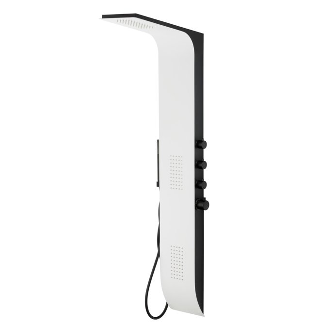Shower panel Corsan Duo A777 white/black / thermostatic