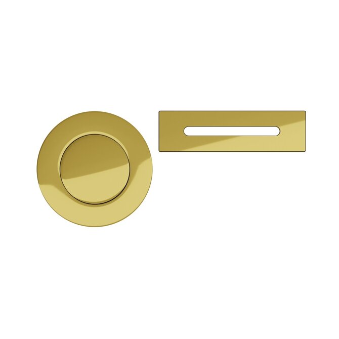 Badewannenset Gold - Klick-Klack-Stopfen mit Abdeckplatte