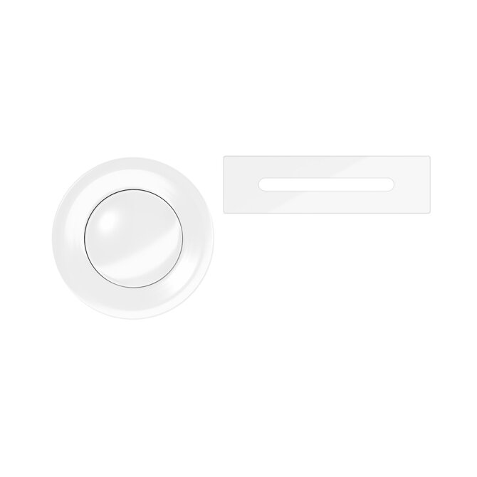 Weißes Badewannen-Set - Klick-Klack-Stopfen mit Abdeckplatte