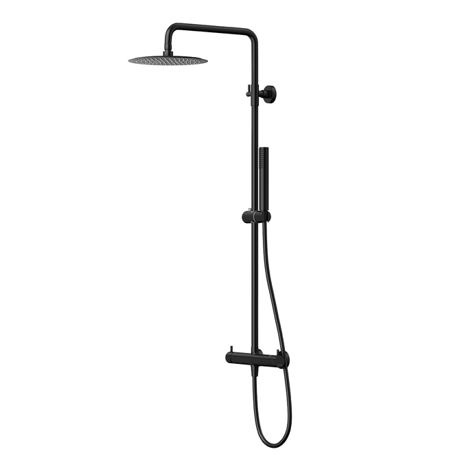 Shower set Corsan LUGO shower column Rain shower 25cm Black