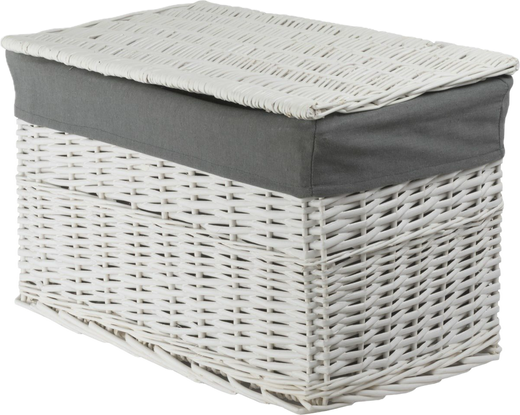 Wicker chest with lining Koszoplotka white 58x43x35h